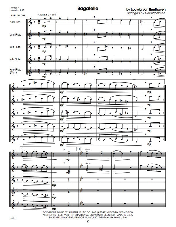 Strommen, C :: Classics For Flute Quartet - Full Score