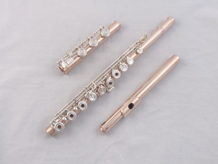 Burkart Flute Elite 14K Gold with Silver Mechanism and 14k Gold Tone Holes