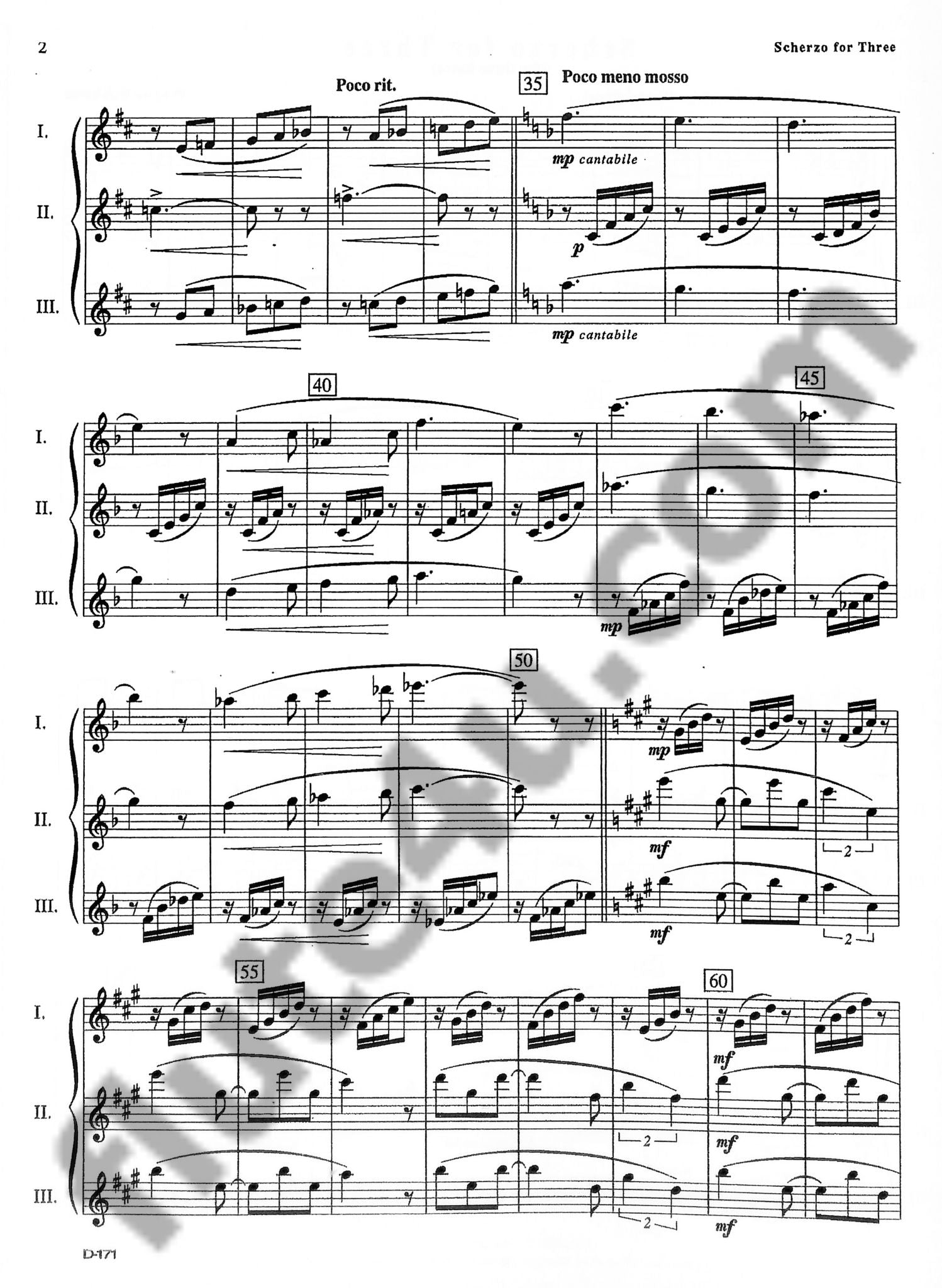Robinson, W :: Scherzo for Three