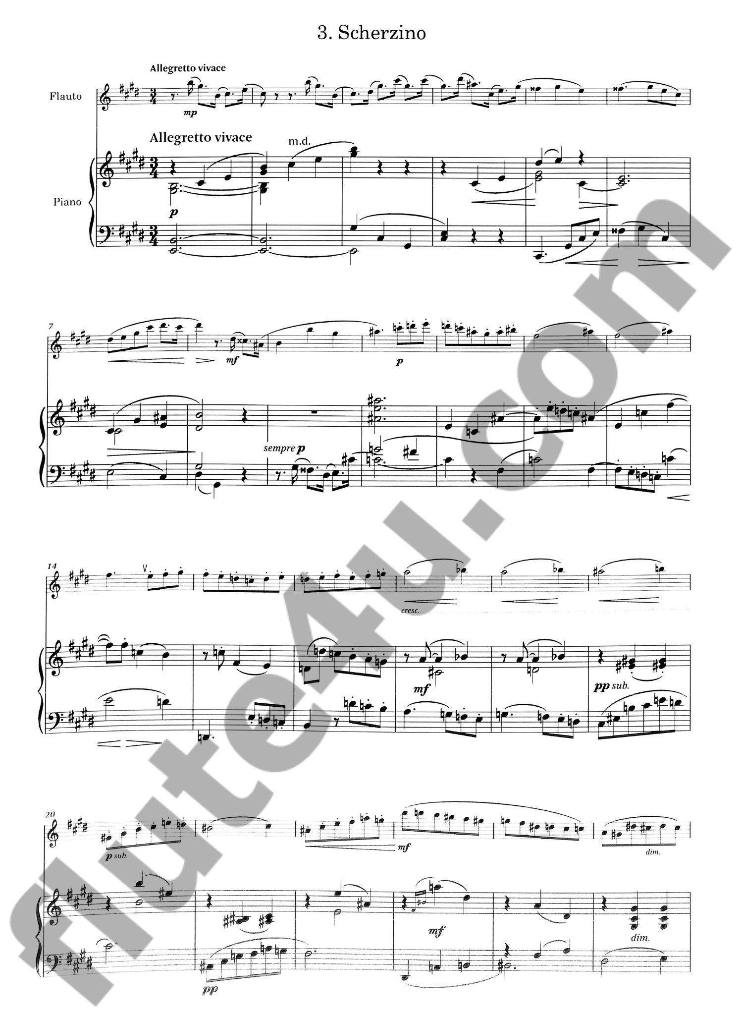 Sehested, H :: Four Fantasies for Flute and Piano