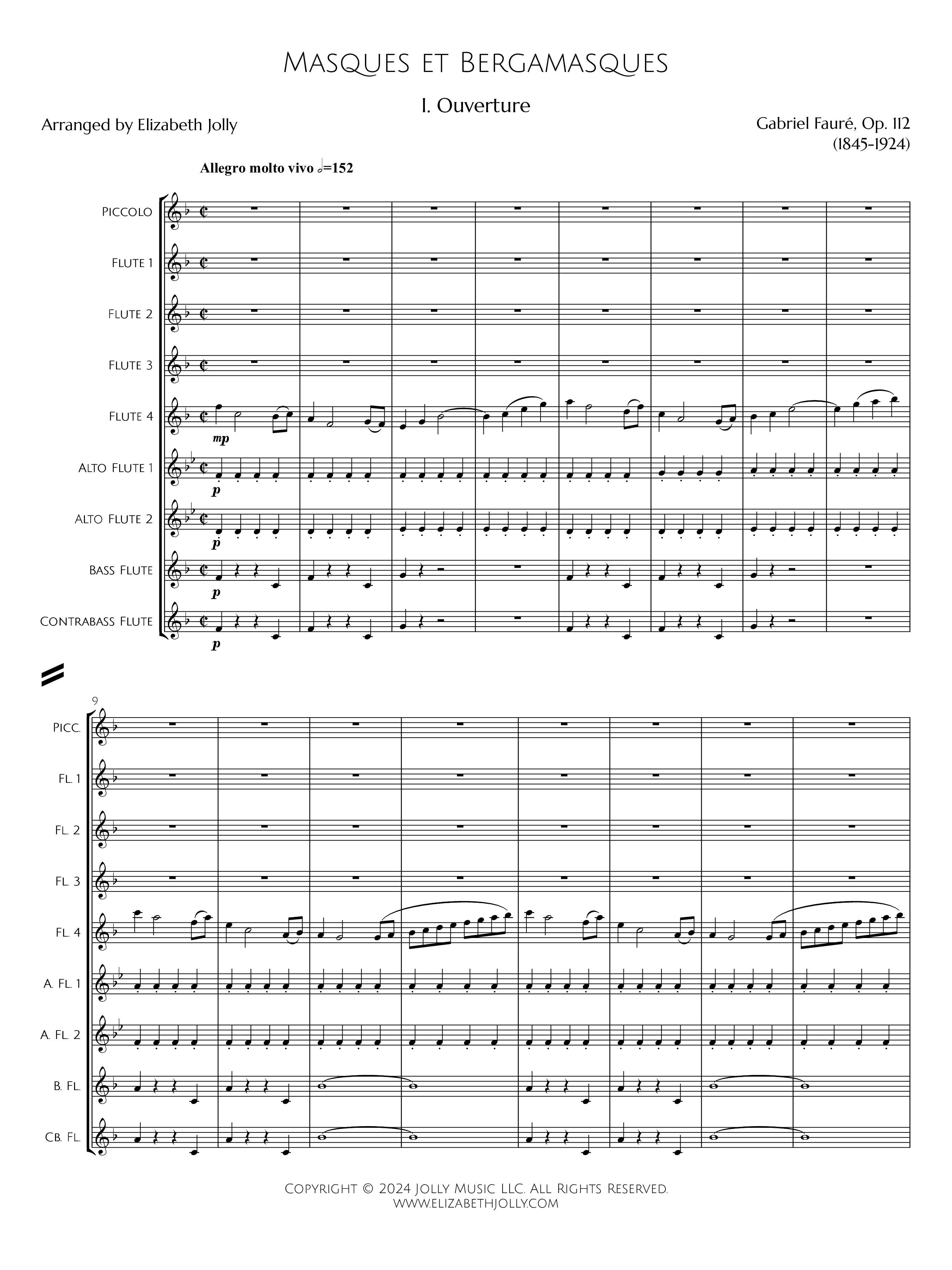 Faure, G :: Masques et Bergamasques, op. 112