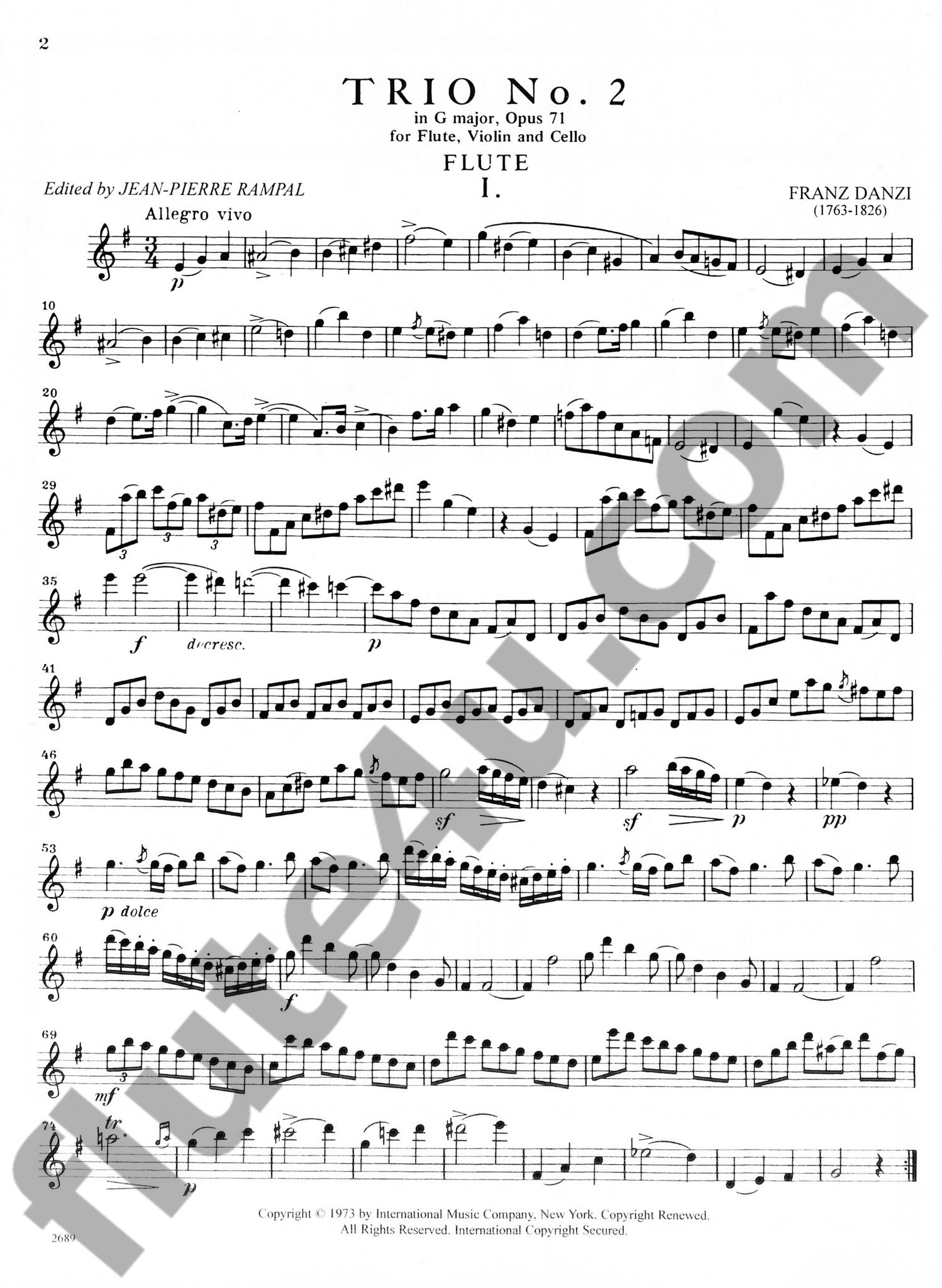 Danzi, F :: Trio 2 in E minor, op. 71