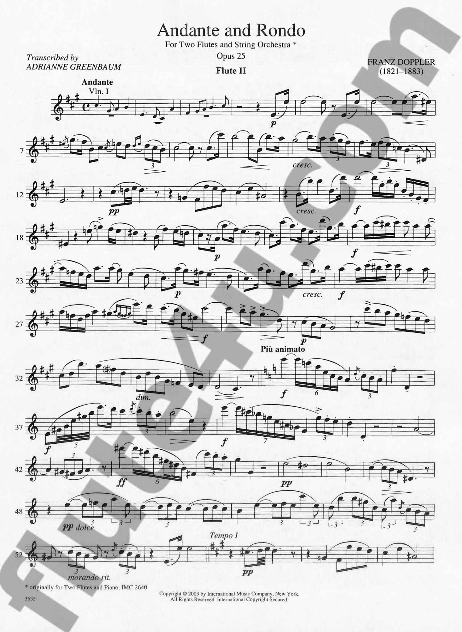 Doppler, F :: Andante and Rondo