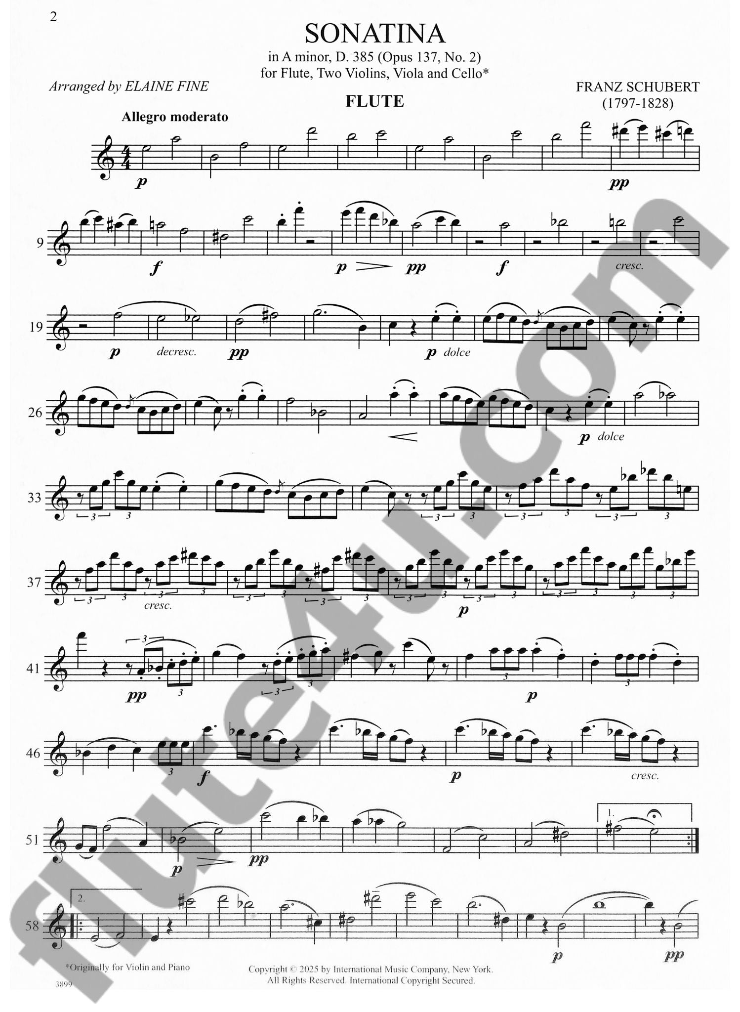 Schubert, F :: Sonatina in A minor, D. 385, Op. 137, No. 2