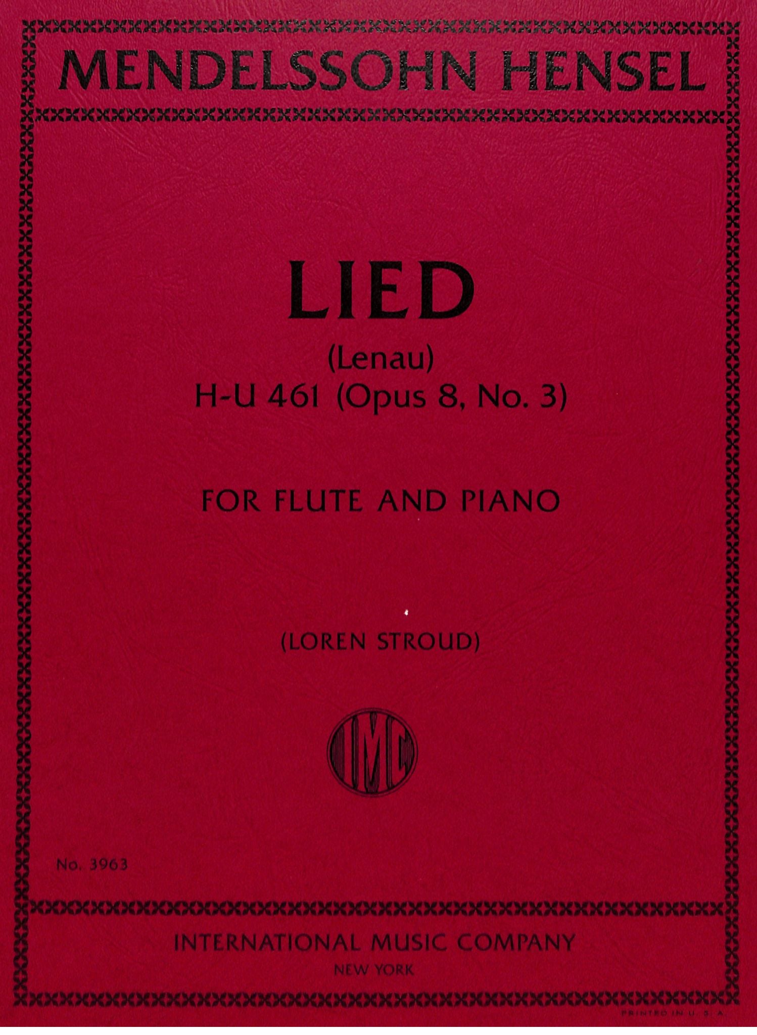 Mendelssohn Hensel, F :: Lied (Lenau), Op. 8, No. 3