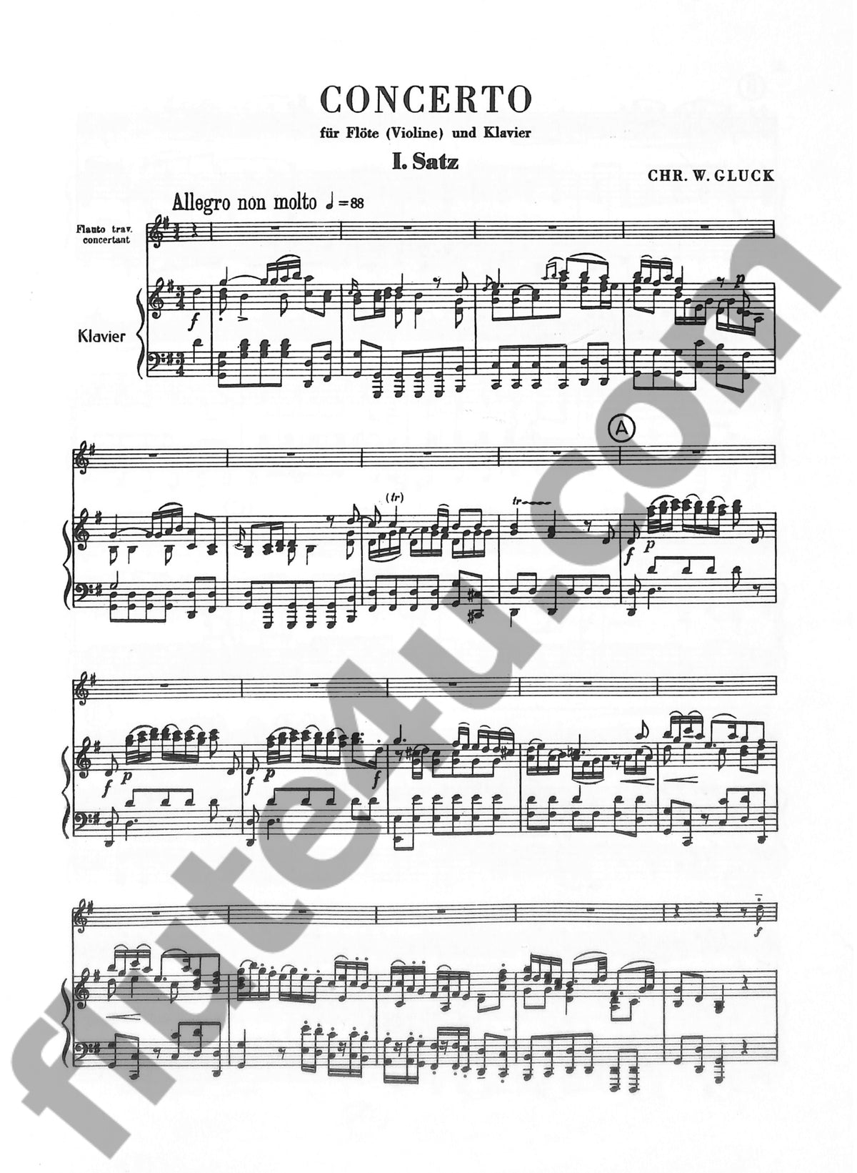 Gluck, CW :: Concerto in G Major