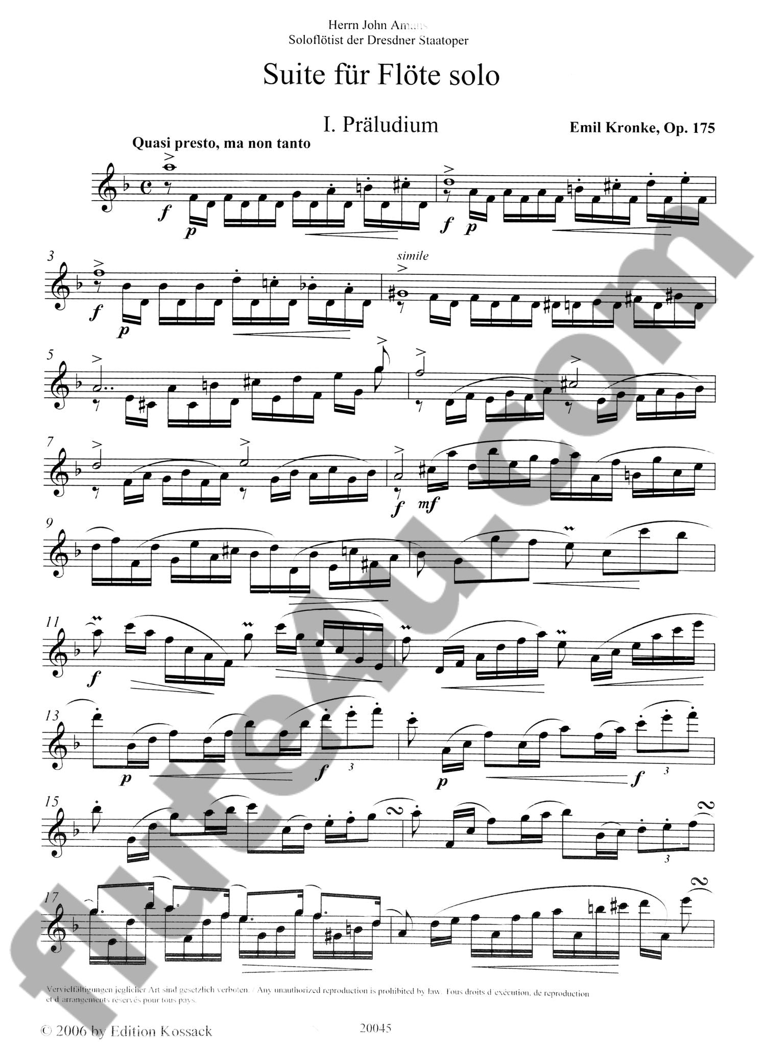 Kronke, E :: Suite, op. 175