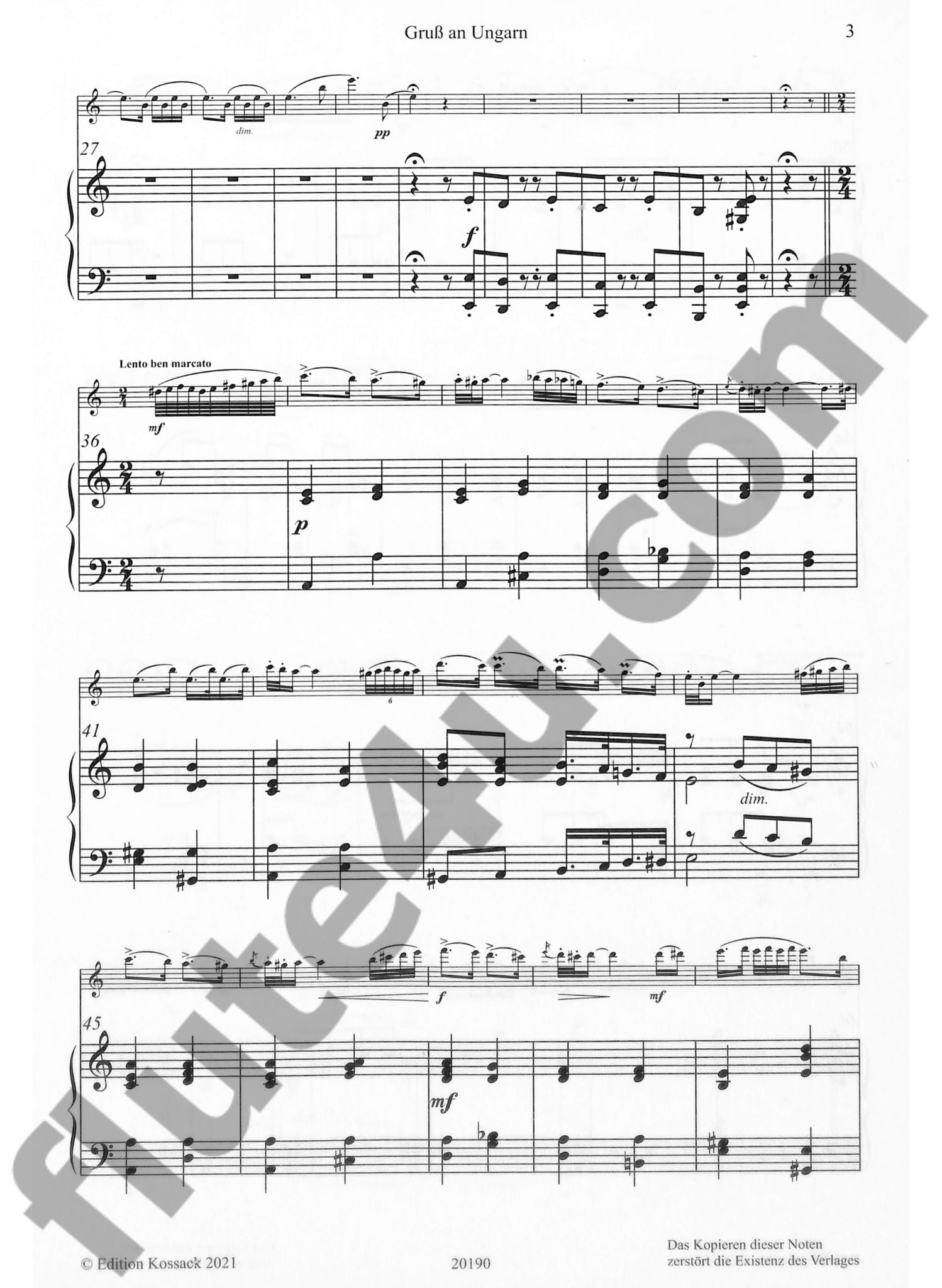 Popp, W :: Gruss an Ungarn, Brillantes Tonstuck, op. 407