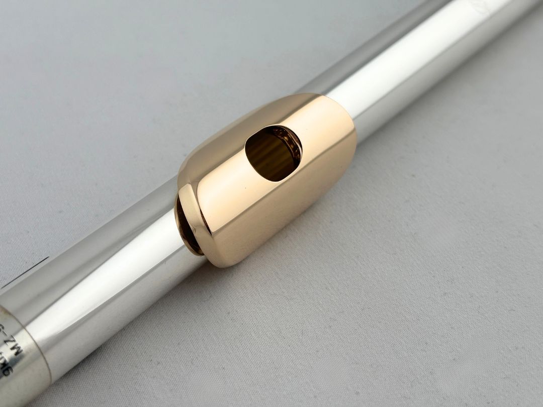 Headjoint - Miyazawa MZ9, Sterling Silver w/ 9K Lip Plate, & 14k Gold Riser #400LSS (Demo Sale)