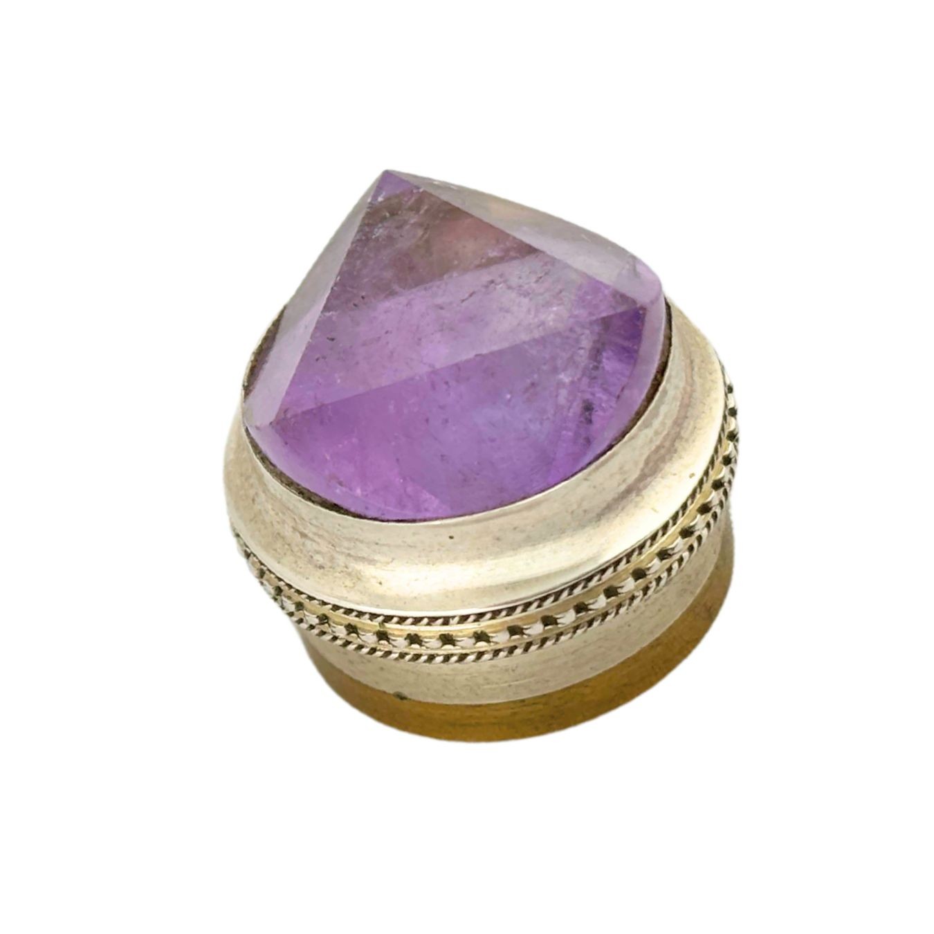 Metatron Star Gemstone Flute Crown Silver (Cabochon)