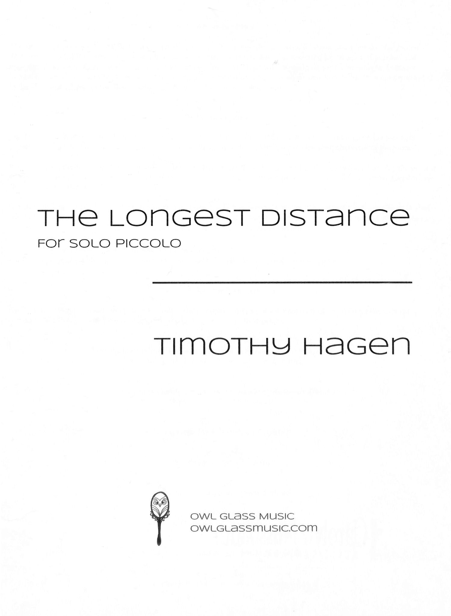 Hagen, T :: The Longest Distance