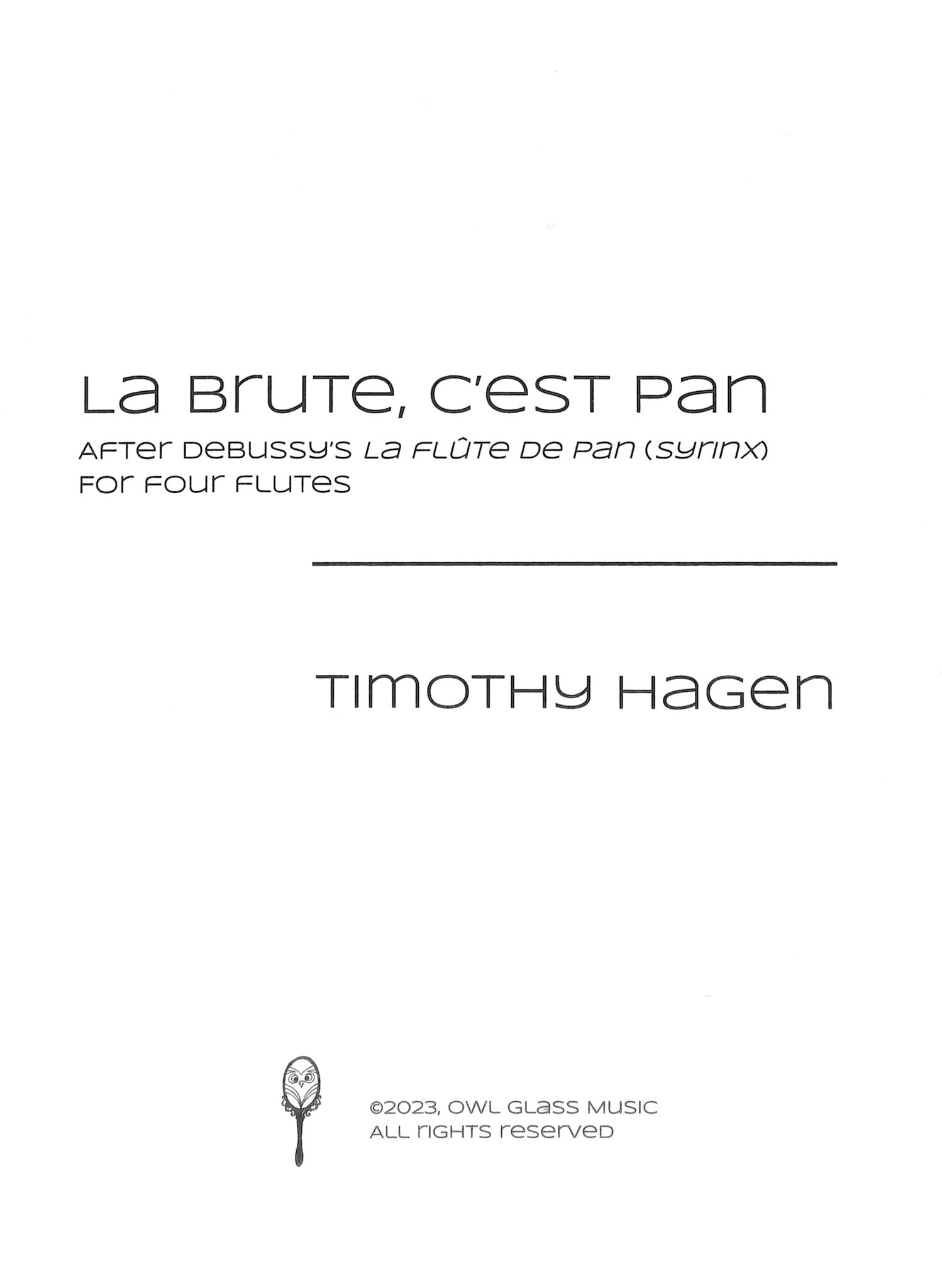 Hagen, T :: La brute, c'est Pan