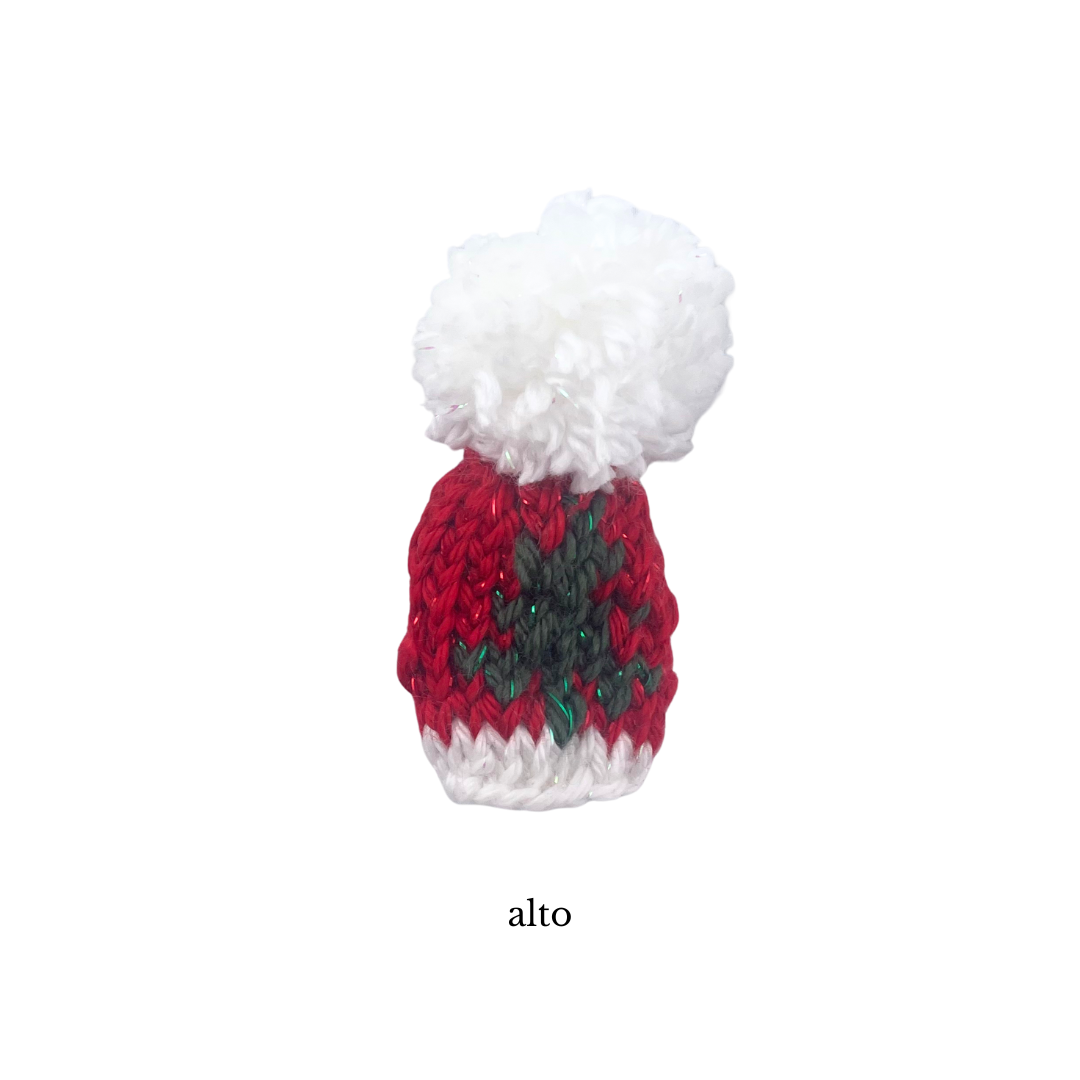 Red with Green TreeFlute Hat for Alto Flute