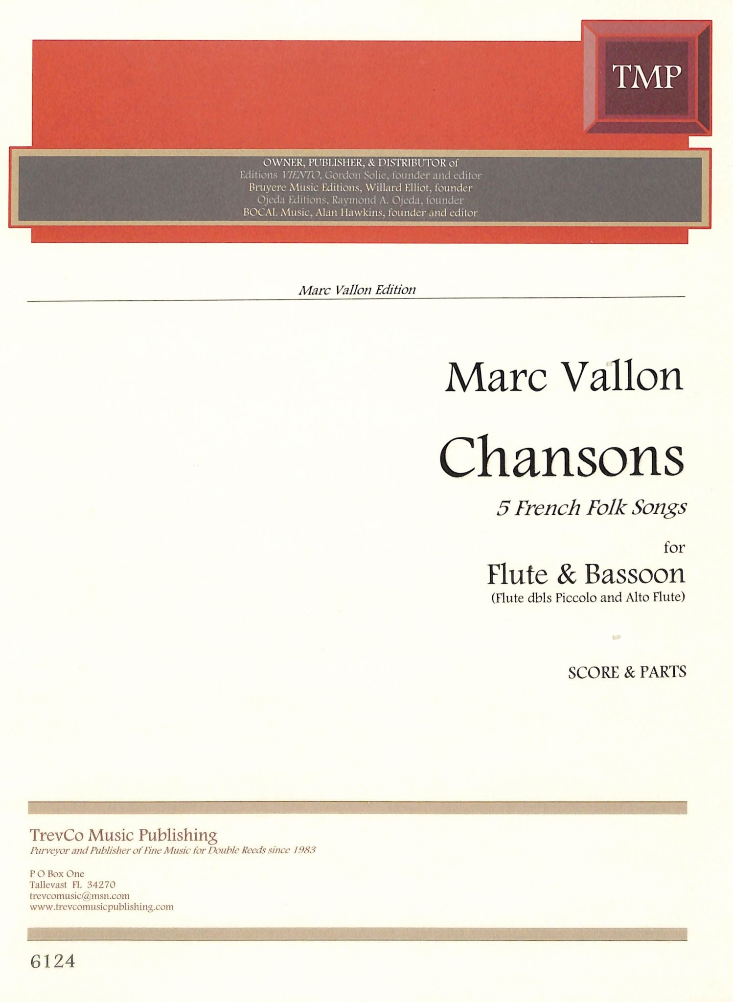 Vallon, M :: Chansons: 5 French Folk Songs