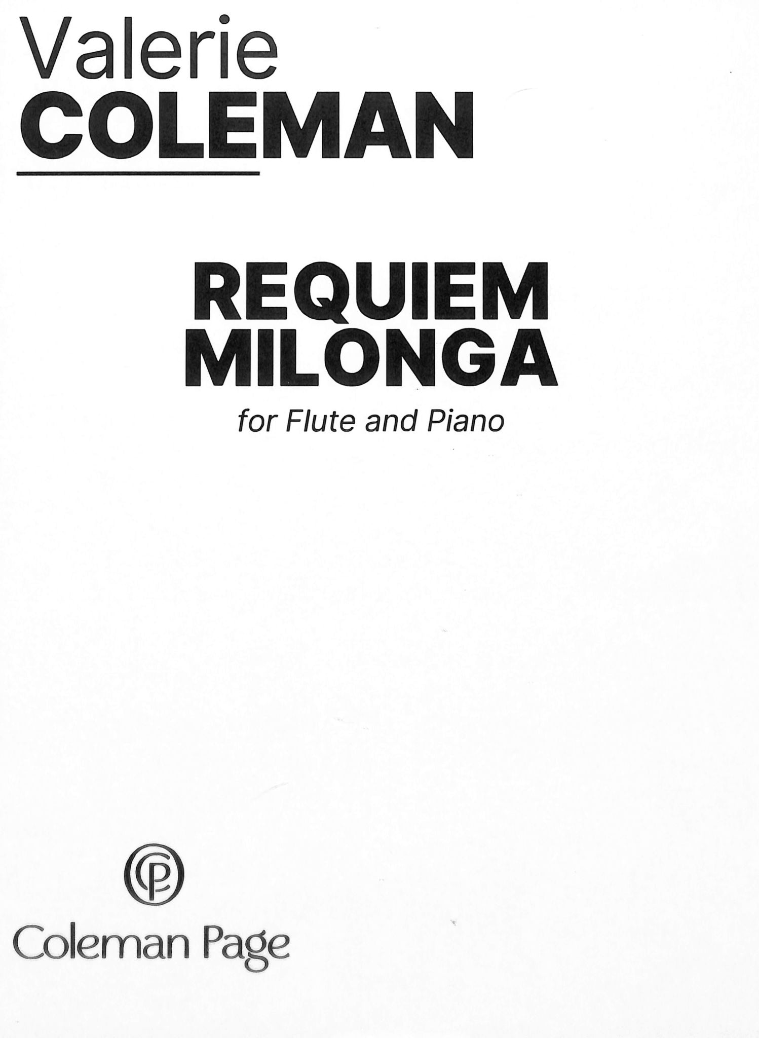 Coleman, V :: Requiem Milonga