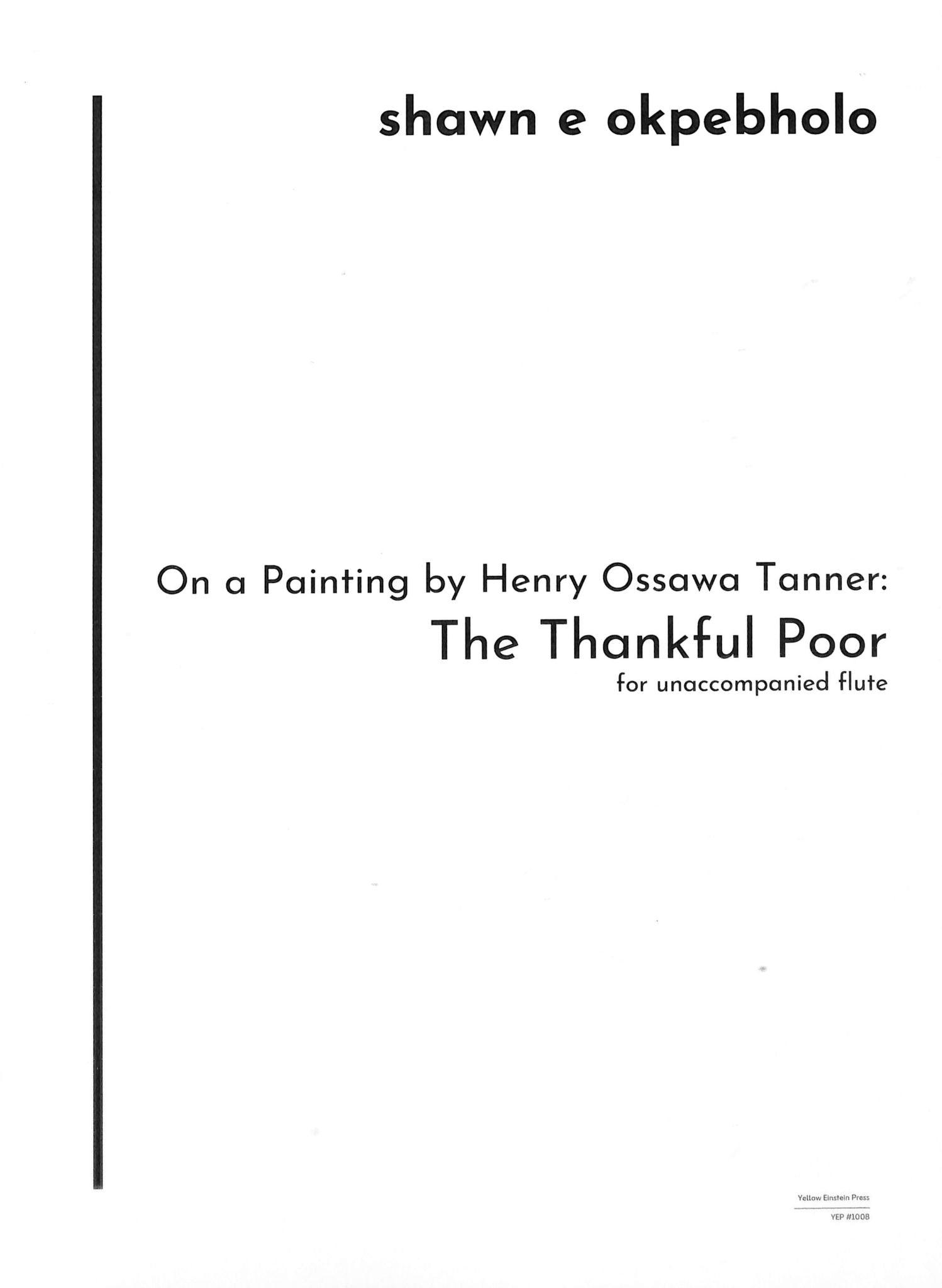 Okpebholo, SE :: On A Painting by Henry Ossawa Tanner - The Thankful Poor