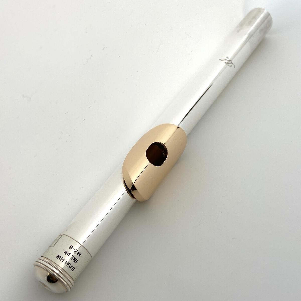 Miyazawa Headjoint MZ6 Heavy Wall, 9K Lip Plate, w/ Platinum Riser