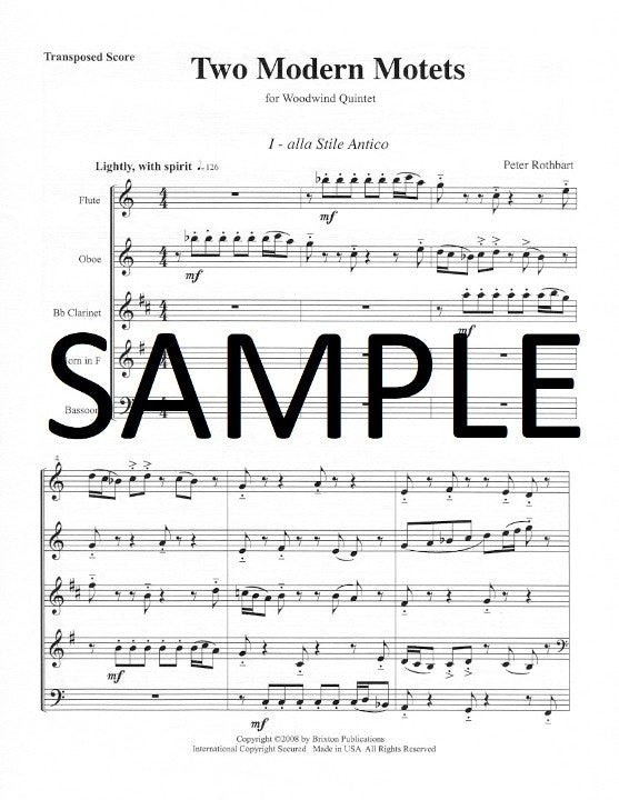 Rothbart, P :: Two Modern Motets
