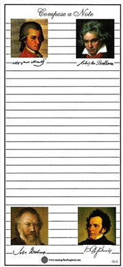 Note Pad - Composers