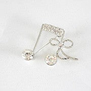 Pin - Jeweled Eighth Note & Ribbon
