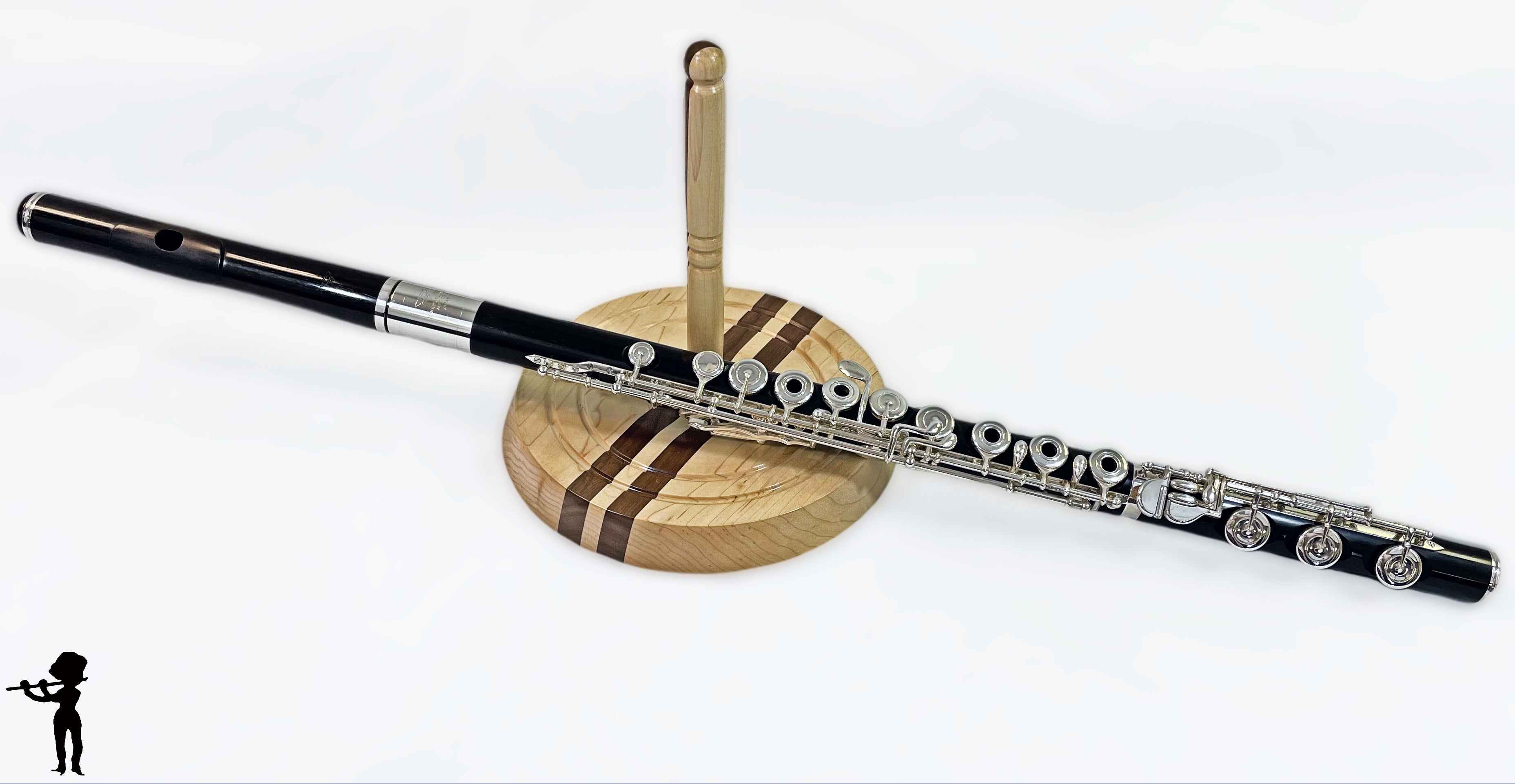 Handcrafted Wood Flute Stand