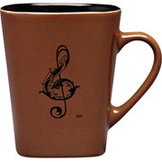 Mug - Square Ceramic with G Clef