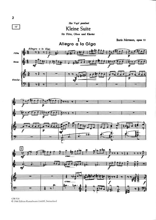 Mersson, B :: Kleine Suite op. 10