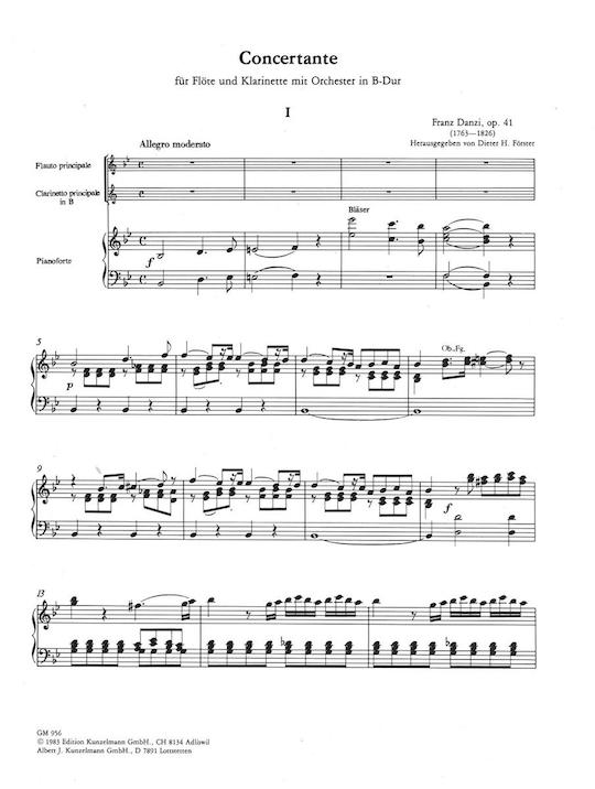 Danzi, F :: Concertante op. 41