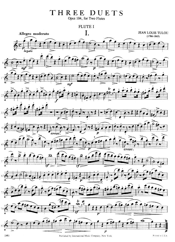 Tulou, J-L :: Three Duets op. 104