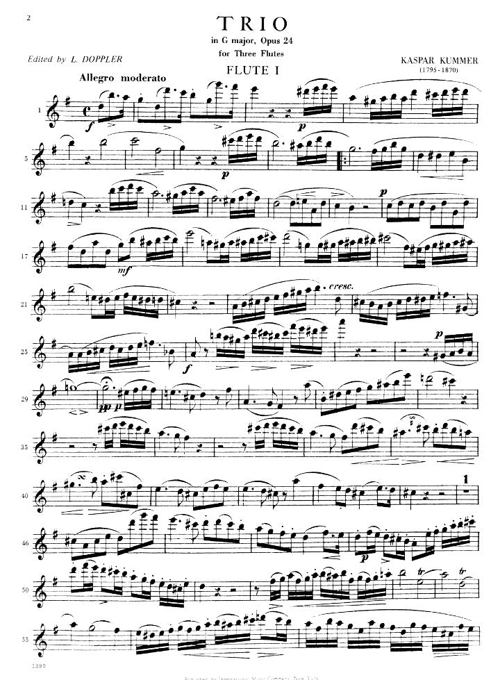 Kummer, K :: Trio in G major, op. 24