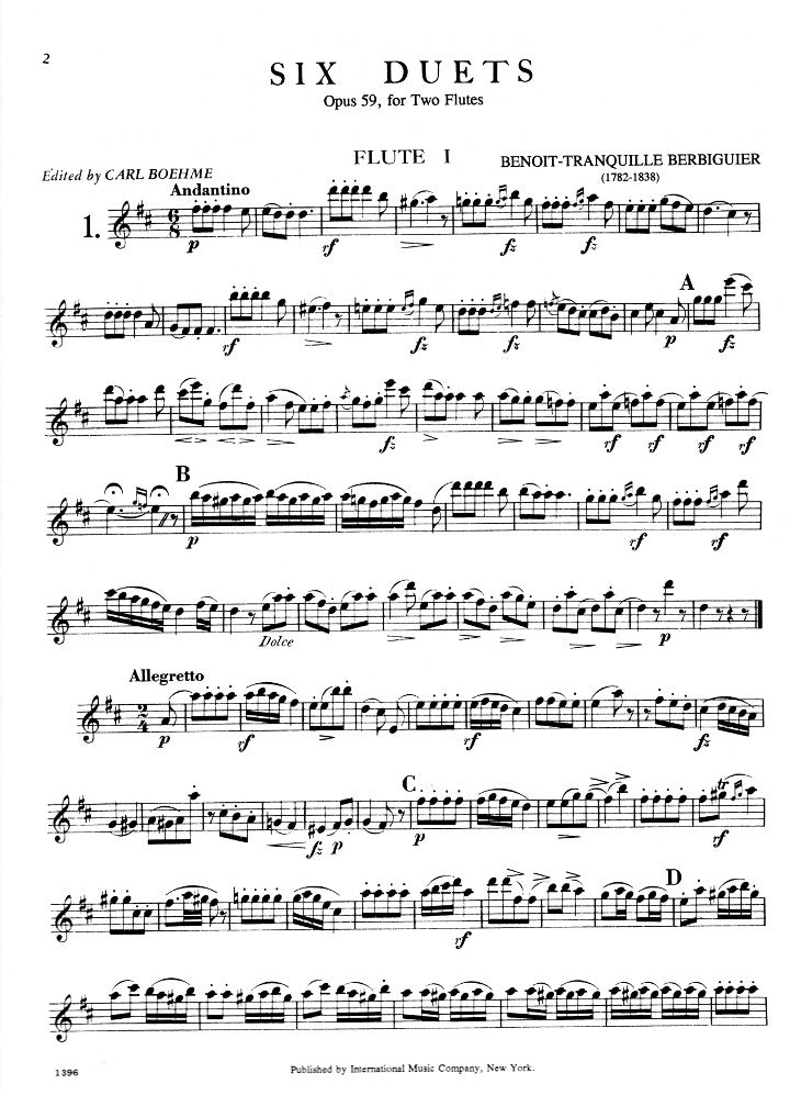 Berbiguier, BT :: Six Duets op. 59