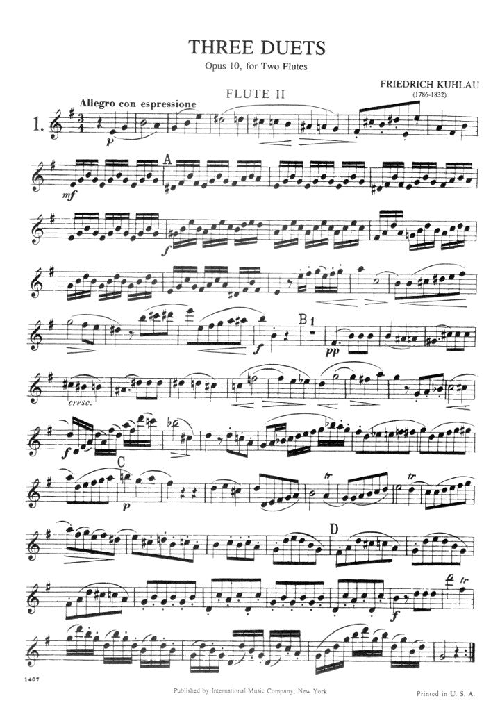 Kuhlau, F :: Three Duets op. 10
