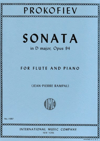 Prokofiev, S :: Sonata in D major, op. 94