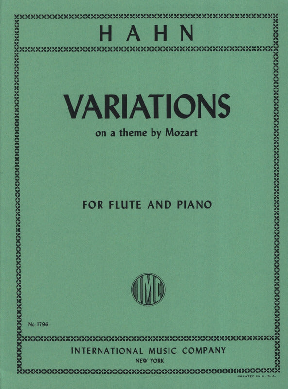 Hahn, R :: Variations on a Theme by Mozart