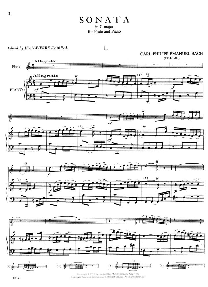 Bach, CPE :: Sonata in C Major