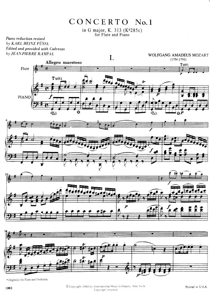 Mozart, WA :: Concerto No. 1 in G major, K. 313