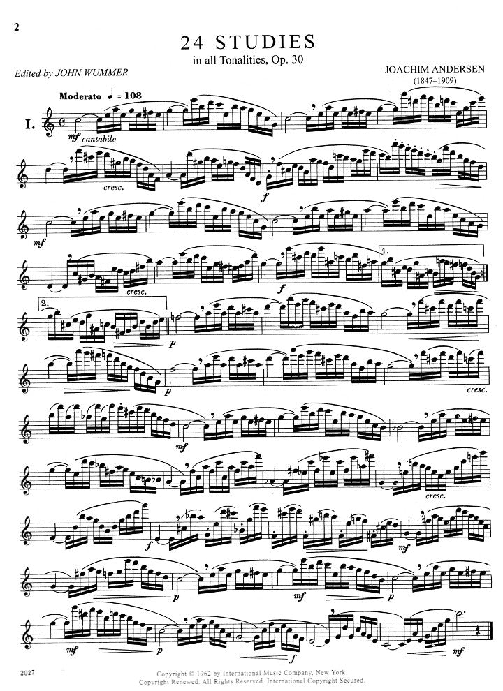 Andersen, J :: 24 Studies op. 30