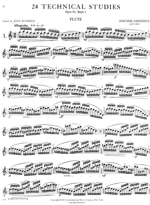 Andersen, J :: 24 Technical Studies op. 63 Volume I