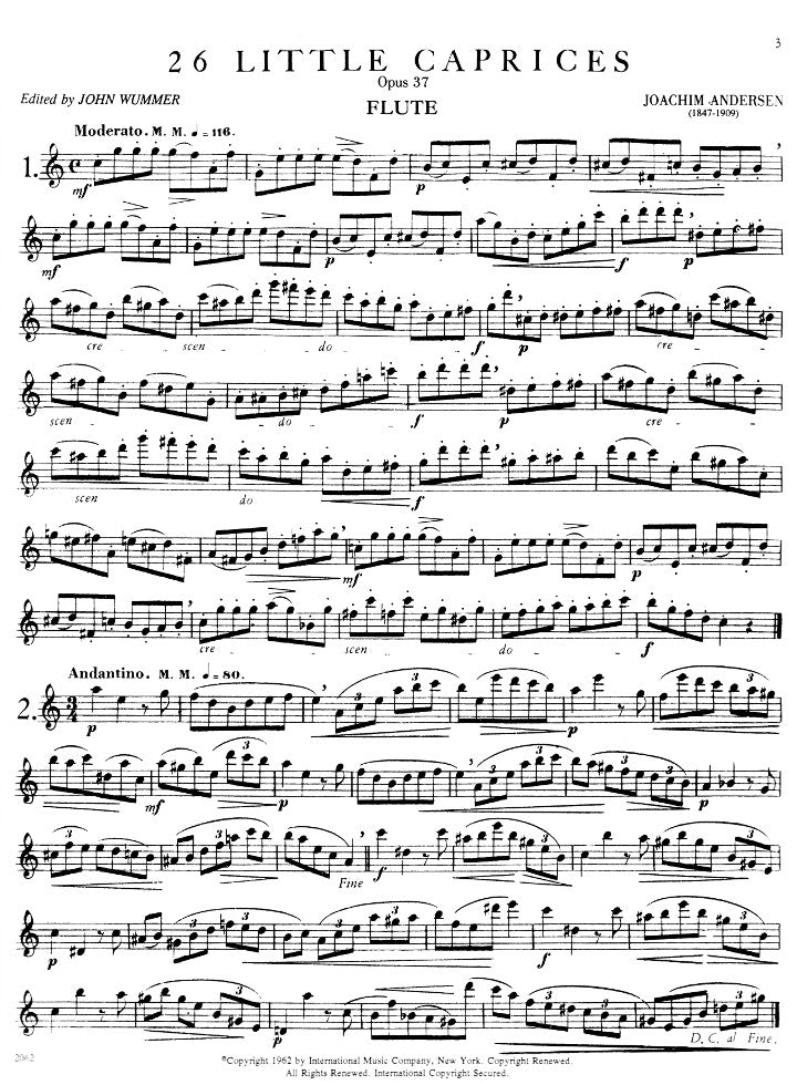 Andersen, J :: 26 Little Caprices op. 37