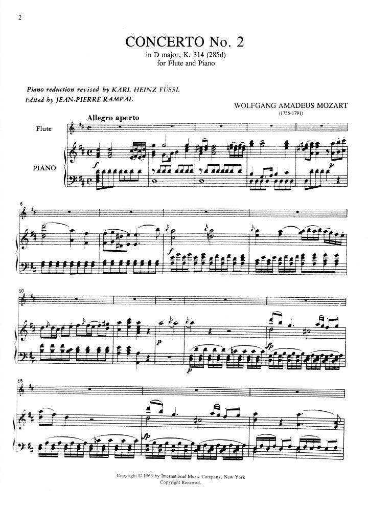 Mozart, WA :: Concerto No. 2 in D major, K. 314 (285d)