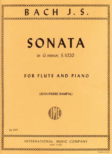 Bach, JS :: Sonata in G minor, S. 1020