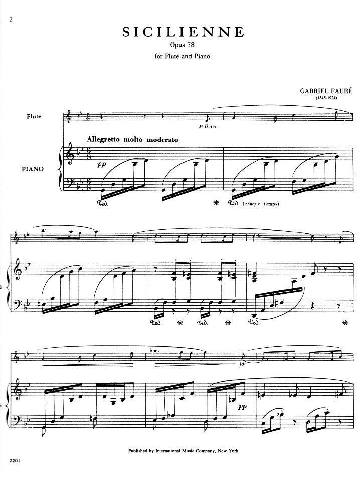 Faure, G :: Sicilienne op. 78