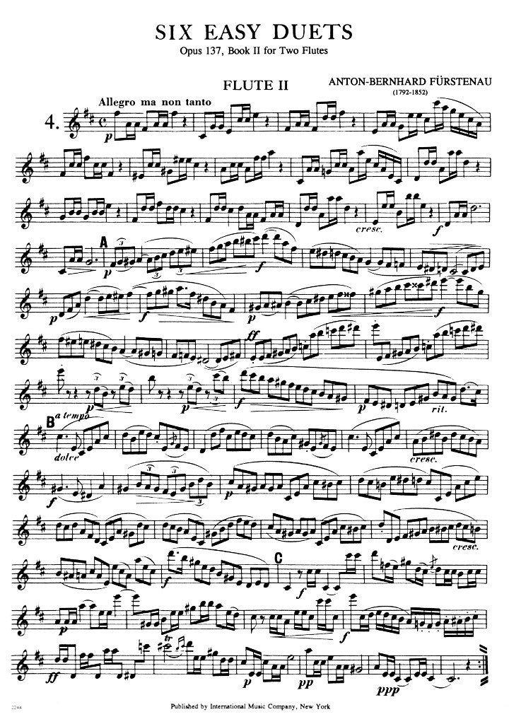 Furstenau, A :: 6 Easy Duets op. 137, Book II