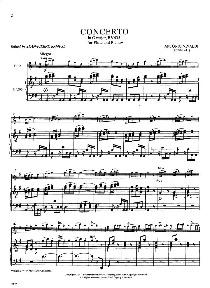 Vivaldi, A :: Concerto in G major, RV 435