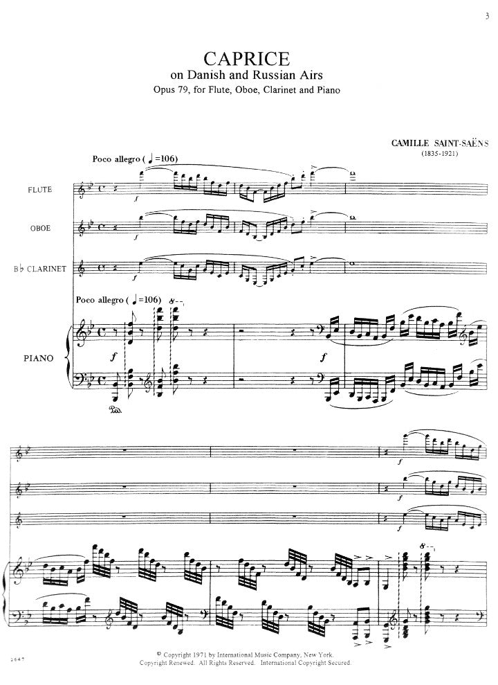 Saint-Saens, C :: Caprice on Danish and Russian Airs op. 79