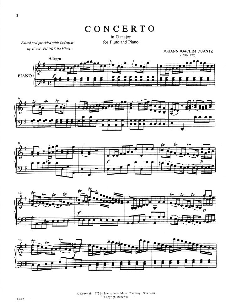 Quantz, JJ :: Concerto in G major