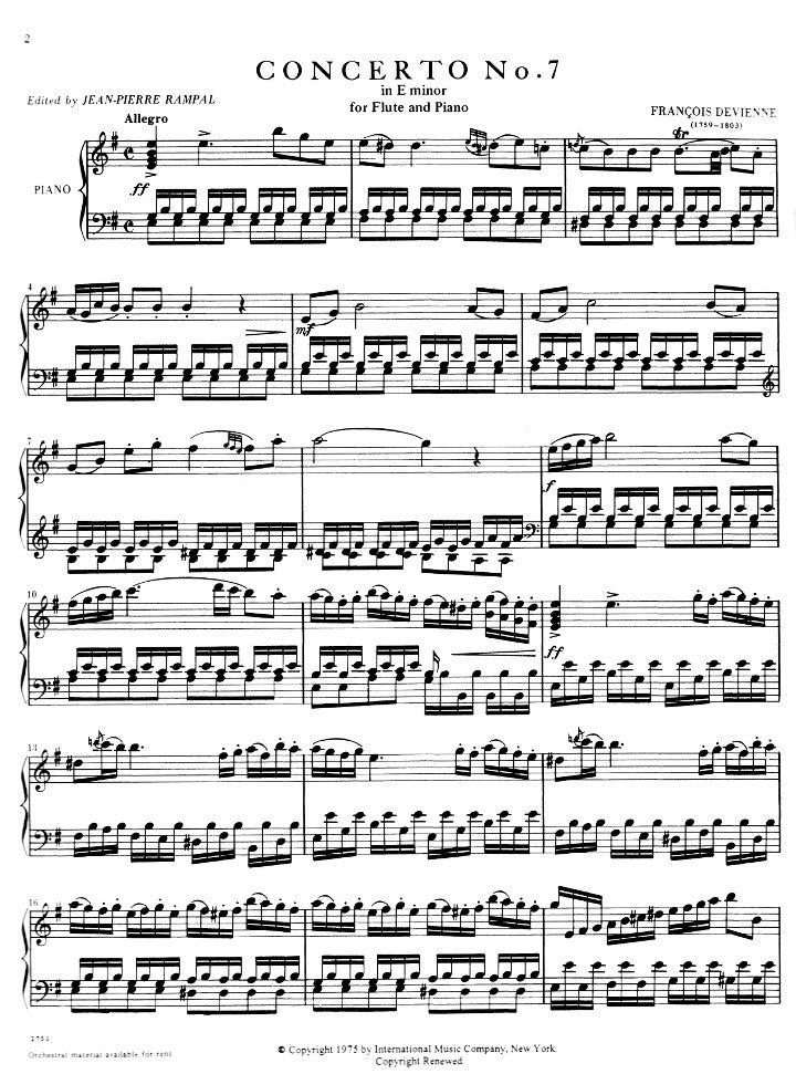 Devienne, F :: Concerto No. 7 in E minor