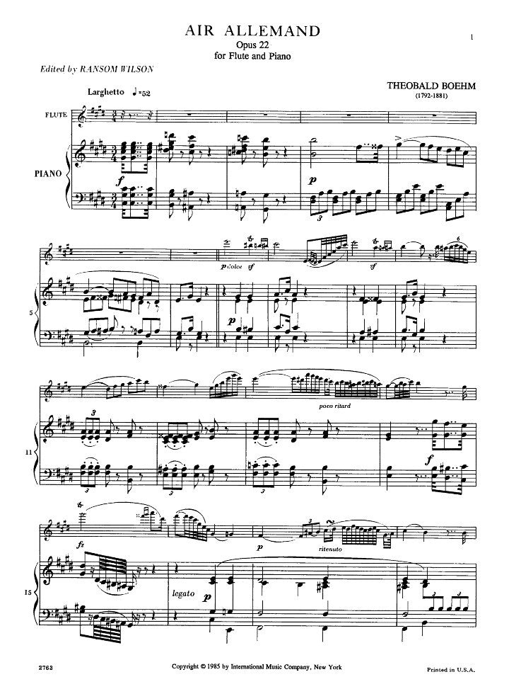Boehm, T :: Air Allemand op. 22
