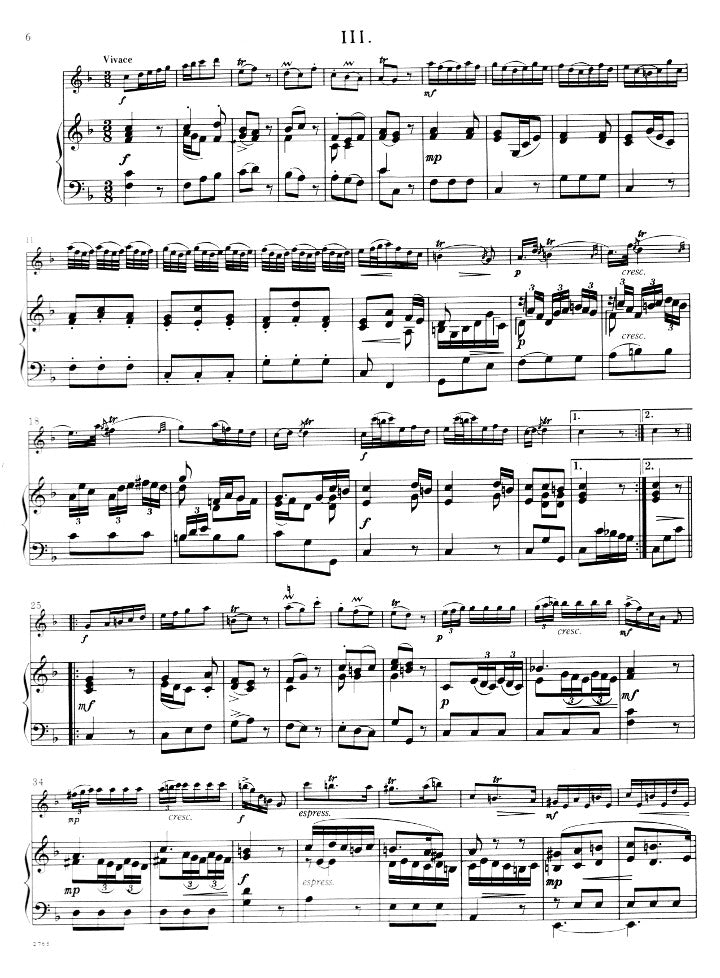 Benda, F :: Sonata in F major