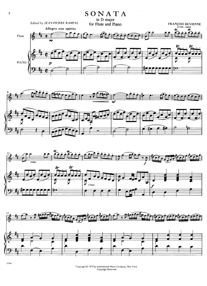 Devienne, F :: Sonata in D major
